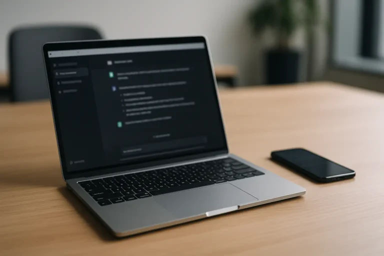 Ordinateur portable et smartphone illustrant les différents abonnements ChatGPT en France
