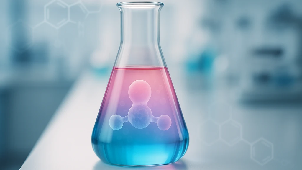 Flacon de laboratoire symbolisant l’aromatase et l’équilibre hormonal (conversion androgènes → œstrogènes) en contexte scientifique
