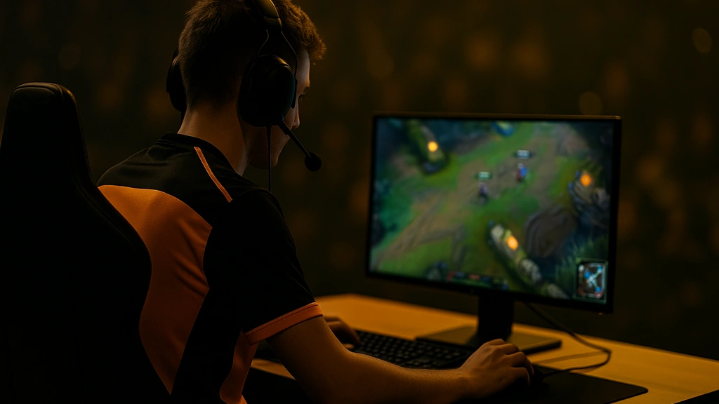 Ismaa (Isma Boualem), jungler de GIANTX, concentré en LAN sur League of Legends