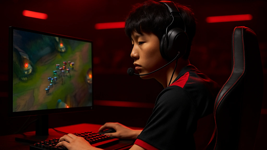 Peyz, ADC de JD Gaming, concentré en LAN