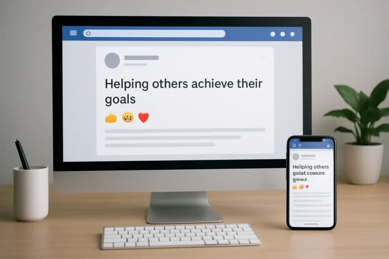 Écran affichant un post LinkedIn avec emoji et texte mis en valeur