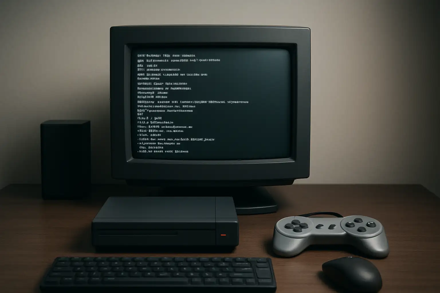 Bureau gaming avec écran de jeu et manette, illustrant les codes de triche GTA Vice City