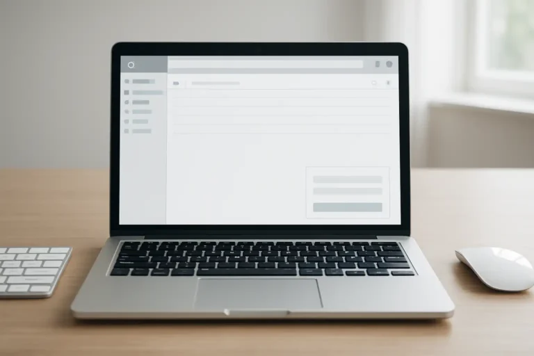 Écran d’ordinateur affichant une messagerie web générique pour se connecter à Netcourrier